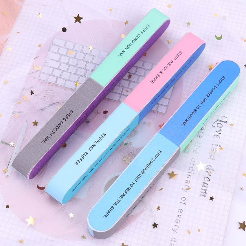 

1PC Fashion Creative Printing Nail File Sanding Sand Six-sided Polishing File Nail Tool Manicure Tools Nail Files