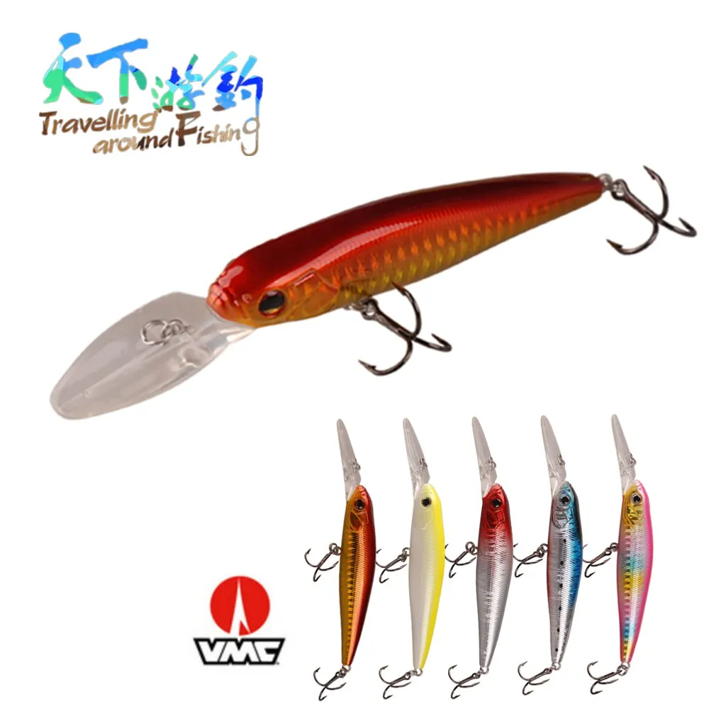 

TAF 9cm 13.35g Minnow Fishing Lure Floating 3.0m ABS Plastic Hard Bait for Carp Fishing VMC Treble Hook Isca Artificial Wobblers