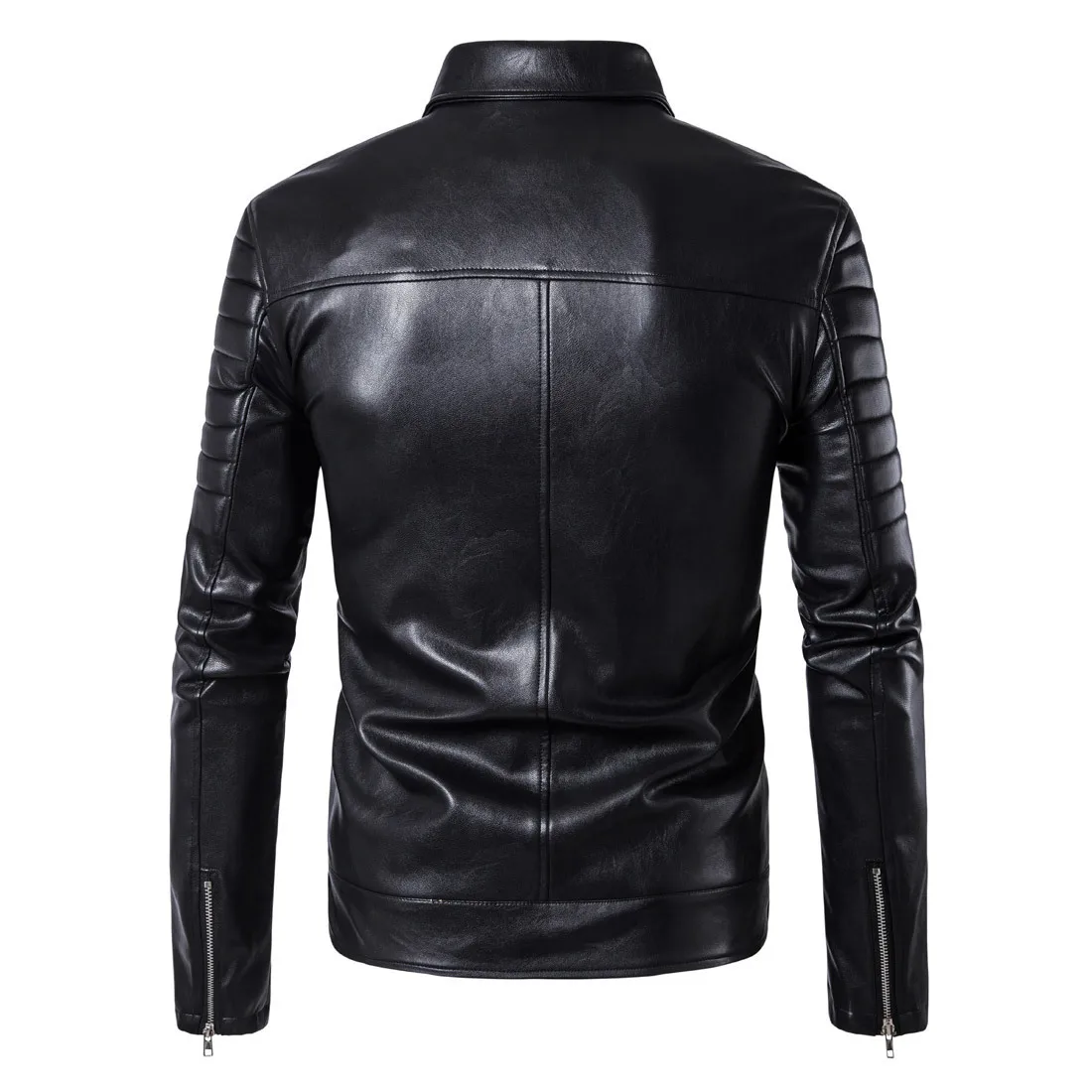 2018 New Fashion Men'S Motorcycle Big Size Leather Zipper Leather Jacket Men Classic Design Biker Jackets Male Bomber Coats 