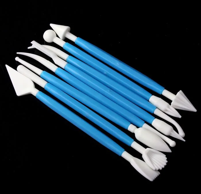 

8 pcs/set Double-end Fondant Cake Decorating Flower Sugarcraft Modelling Tools kit dropship 1.08