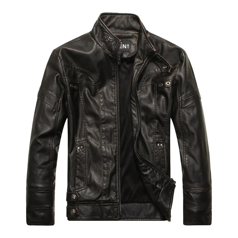 Новые мотоциклетные кожаные куртки для мужчин, осенняя зимняя кожаная одежда, мужские кожаные куртки, мужские деловые повседневные пальто для мужчин