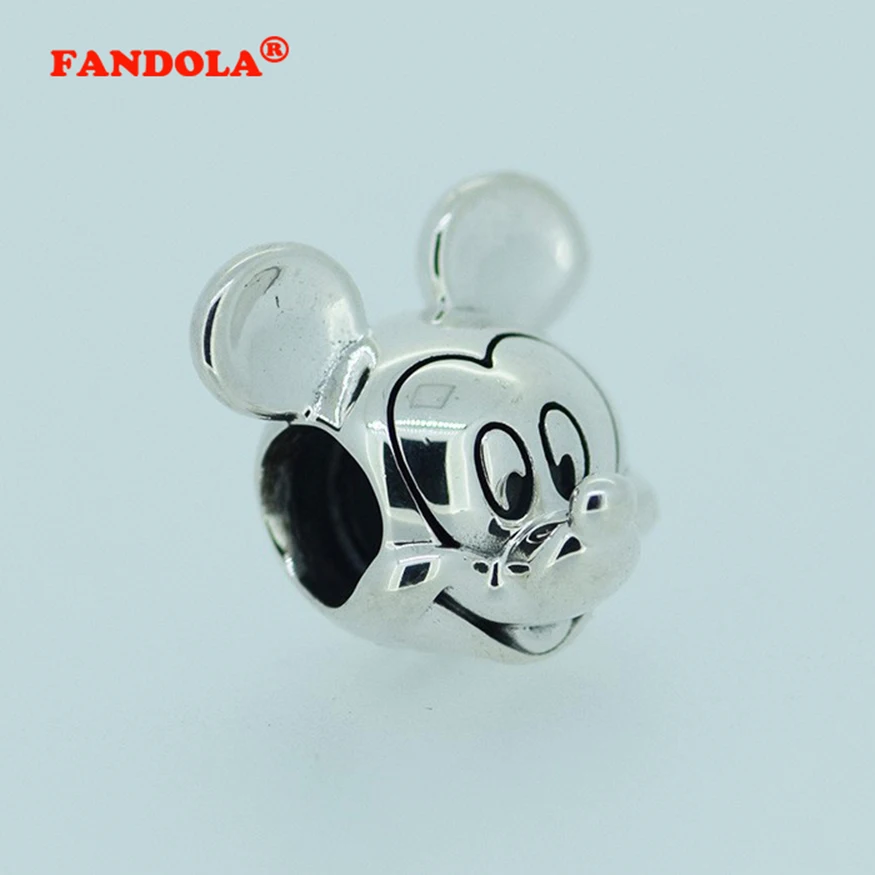 

Fits for Pandora Bracelet Cartoon Mouse Charm 925 Sterling Silver Beads Fine Jewelry for Women Free Shipping