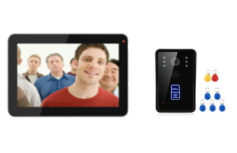 

9 Inch 700TVL Touch Screen ID Card Access Control Video Door Phone 906MJID
