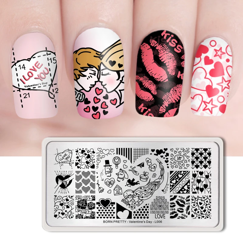 BORN PRETTY Valentine's Day Series Nail Stamping Plates 12cm * 6cm