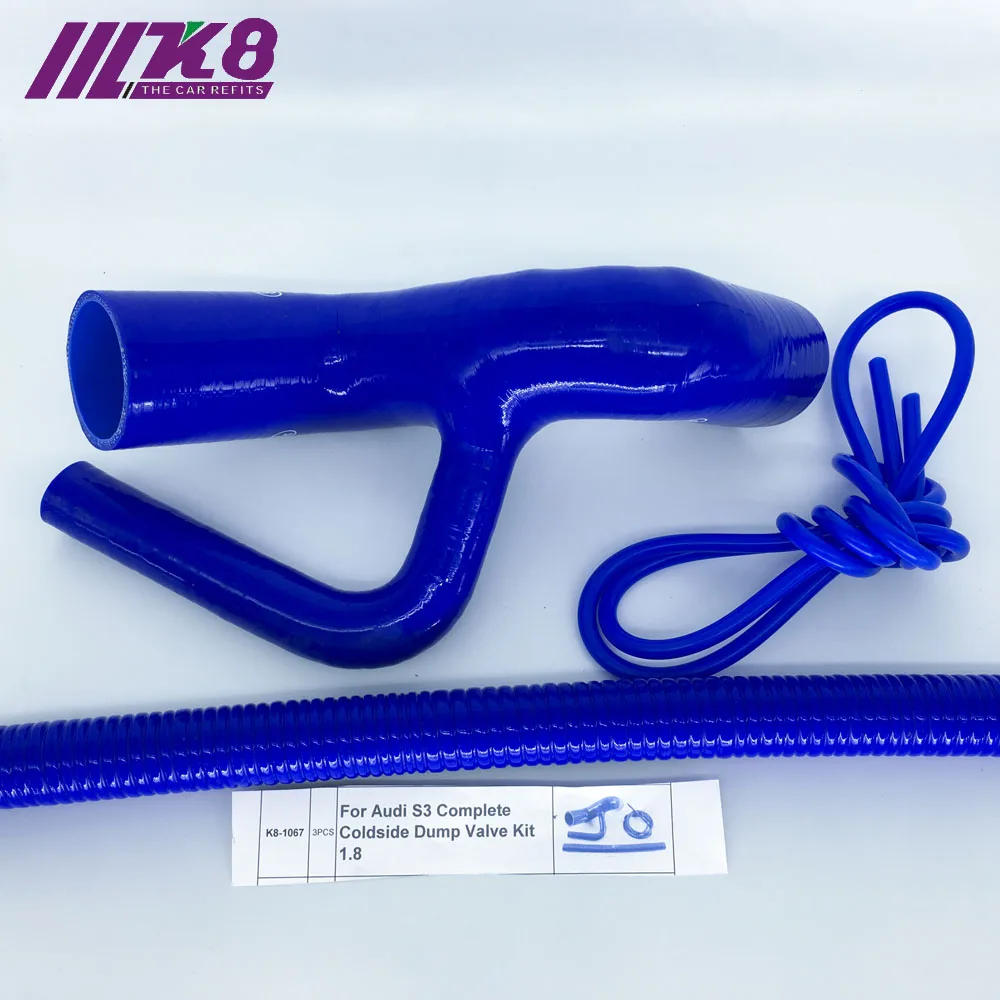 

Silicone Intake Hose Kit For Audi S3 Complete Coldside Dump Valve Kit 1.8T red/blue/black