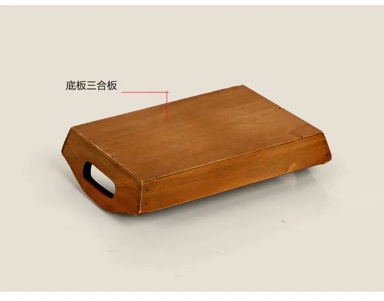 1PC Japanese Zakka manual old wooden tray grocery square real wood fruit hotel restaurant serving storage box JL 0911