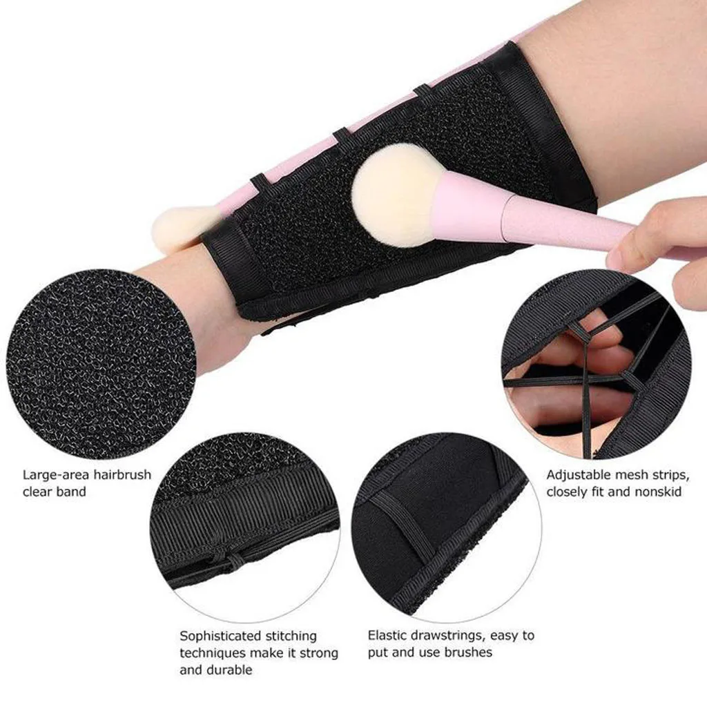 

HOT Makeup Color Switch Band Cleaner Arm Pro Band Makeup Remover Sponge Brush Holder