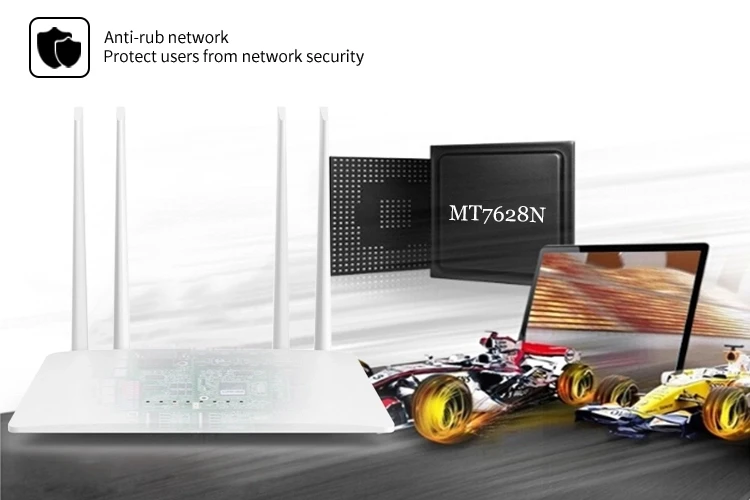 KuWfi 300 Мбит/с беспроводной маршрутизатор 2,4G высокоскоростной домашний Wifi маршрутизатор беспроводной повторитель/AP с 4* 5dBi и антеннами Поддержка 32 устройств