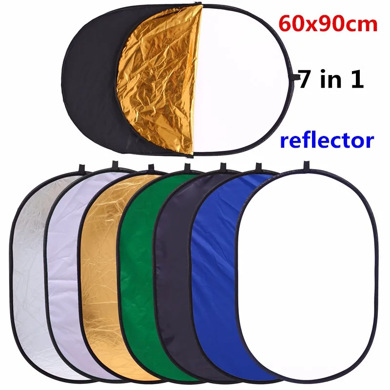 CY 24x35in Прямая с фабрики 60x90 см 7 в 1 портативный фотосъемка студия мульти фото эллипса складной светильник отражатель фото