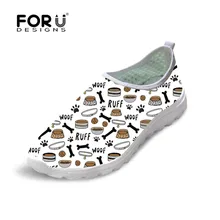 FORUDESIGNS/принт лапа с милой собачкой; женская обувь на плоской подошве; удобные сетчатые кроссовки; женская обувь; легкая обувь на платформе