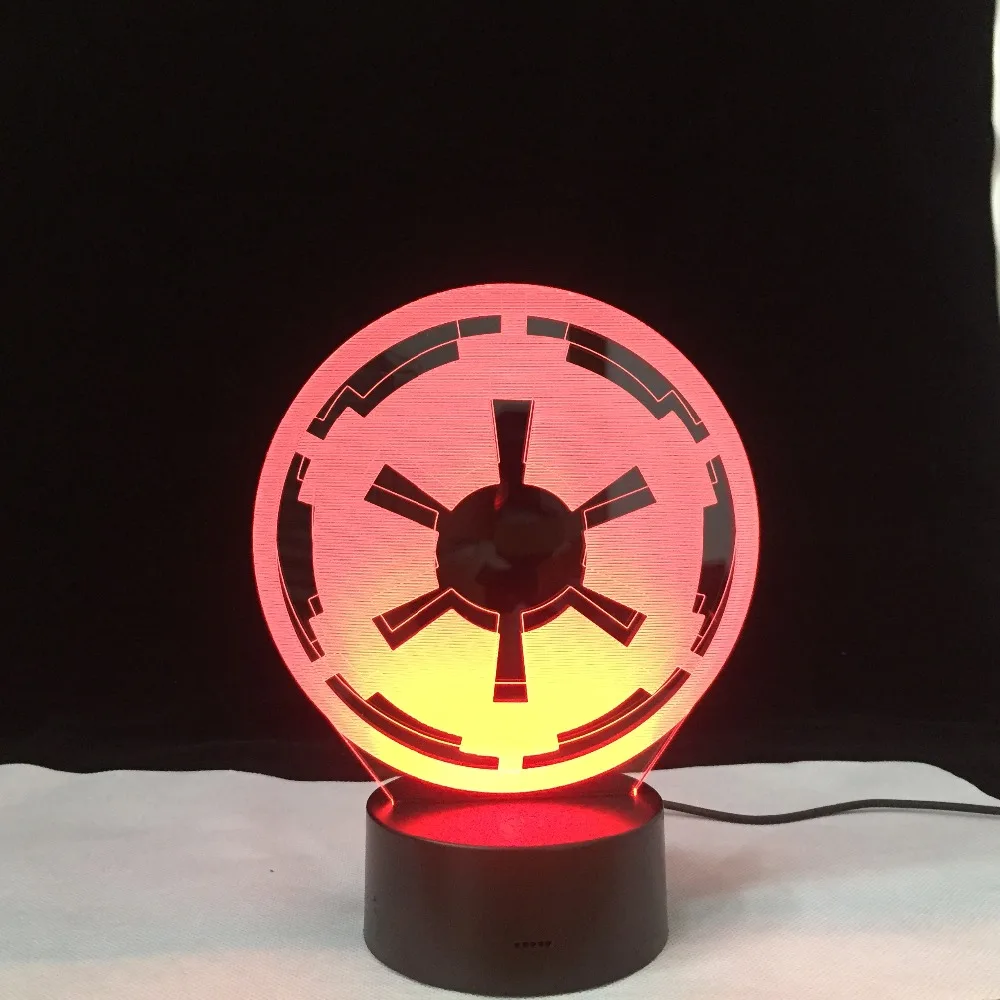 Rudder Design 3D LED Night Light Illusion Acrylic 7 Colors Changing USB Remote Touch Switch Baby Bedroom Decor Sleeping Lighting | Лампы и