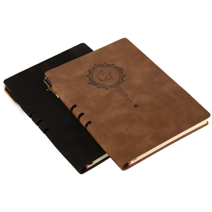 1PC Vintage PU Leather A5 Business Notebook Agenda Planner Schedule Journals Hard Cover Sketchbook Notepad Memo Book