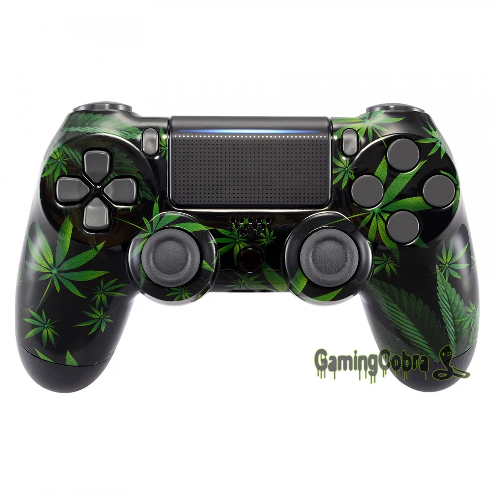 

Green Weeds Front Housing Shell Faceplate for PS4 Slim / for PS4 Pro Controller (CUH-ZCT2 JDM-040 JDM-050 JDM-055) -SP4FT05