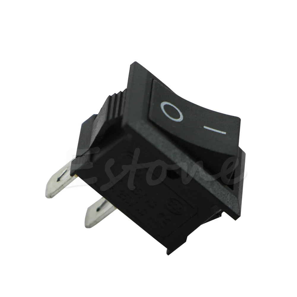 

Black White On/Off Rectangle Rocker Switch Car Boat Button KCD1-2Pin 250V 3A New