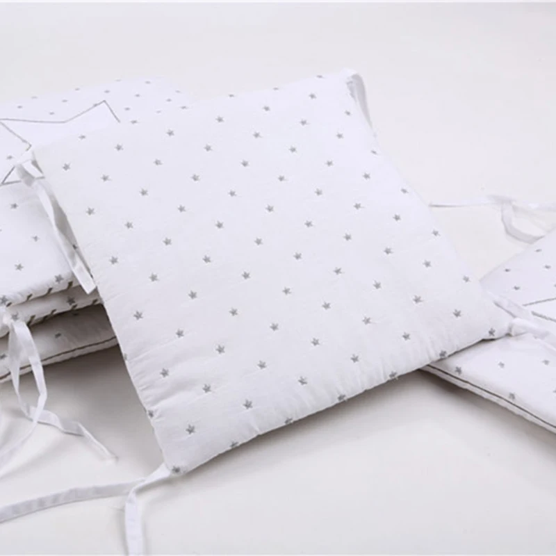 6pcs/set Baby Crib Bumper Flexible Combination Star Bed Bumper Comfortable Protect the Baby Easy to Use Baby Bumpers In The Crib 6pcs/set Baby Crib Bumper Flexible Combination Star Bed Bumper Comfortable Protect the Baby Easy to Use Baby Bumpers In The Crib