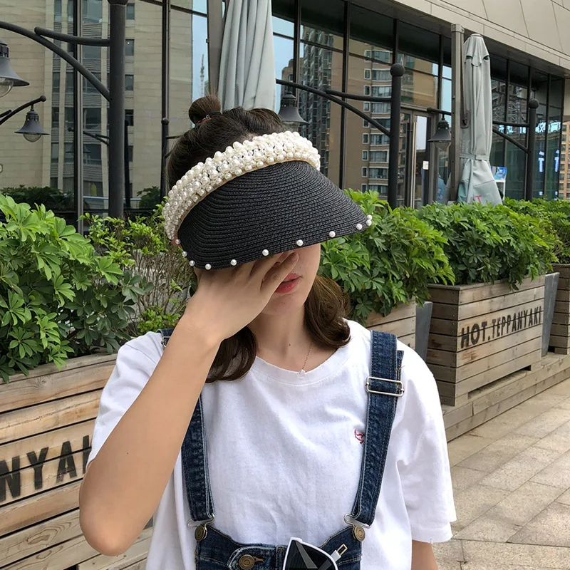 المرأة الصيف في الهواء الطلق الشاطئ قبعة مماشية للموضة القبعات الشمس قبعات للحماية من الشمس للنساء الفاتحة فام فارغة سقف اللؤلؤ الديكور الش... المرأة الصيف في الهواء الطلق الشاطئ قبعة مماشية للموضة القبعات الشمس قبعات للحماية من الشمس للنساء الفاتحة فام فارغة سقف اللؤلؤ الديكور الش...