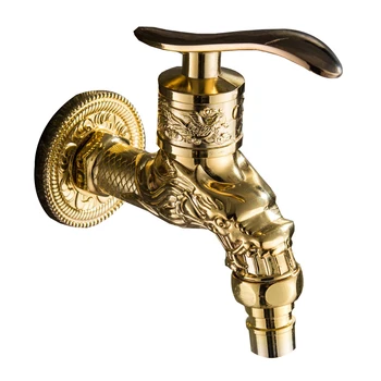 

Luxury Antique Decorative Bibcock Zinc alloy Bathroom Faucet Brass Tap Kitchen Outdoor Wall Mounted Taps Washing Machine Mop