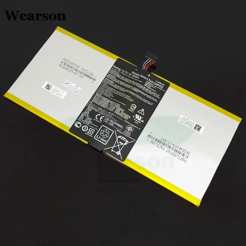 Wearson C12P1302 Battery For Asus MemoPad ME302KL K005 Battery 6560mAh Free Shipping With Tracking Number