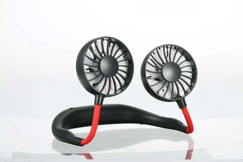 

Portable USB Rechargeable Neckband Lazy Neck Hang Style Dual Cooling Mini Fans