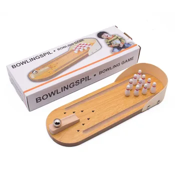 

Children's Educational Wooden Toys Mini Bowling Parent-children Interactive Decompression Creative Table Games Toys Board Game