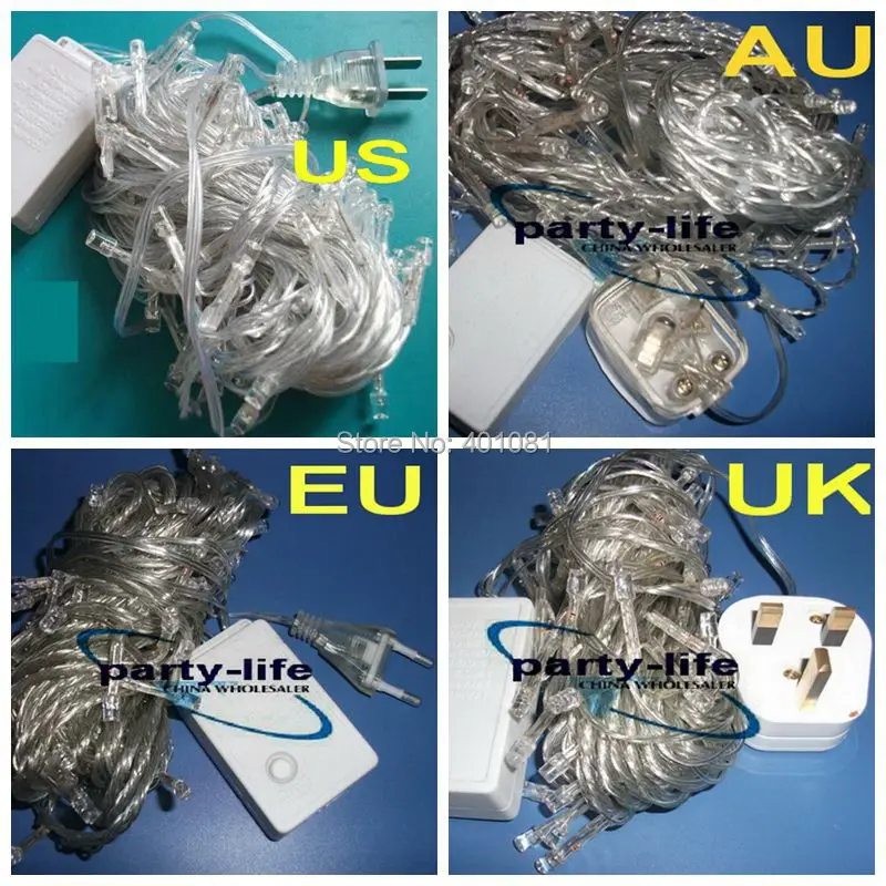 9 colors 100 LED 10M christmas wedding String .