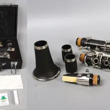 Yinfente Профессиональный кларнет C Ключ Ebonite дерево никелированный ключ с Чехол аксессуары