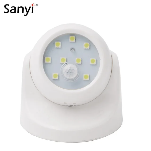 9 led détecteur de mouvement sans fil infrarouge accueil intérieur