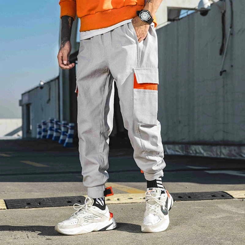 

Cargo Men Sweapants Pocket Streetwear Harem Pants Male Hip Hop Men Jogger Pants Safari Style Fitness Clothing 2019 Hanukkah