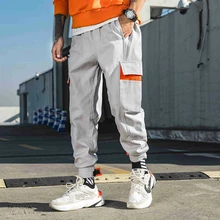 Cargo Men Sweapants Pocket Streetwear Harem Pants Male Hip Hop Men Jogger Pants Safari Style Fitness Clothing 2019 Hanukkah