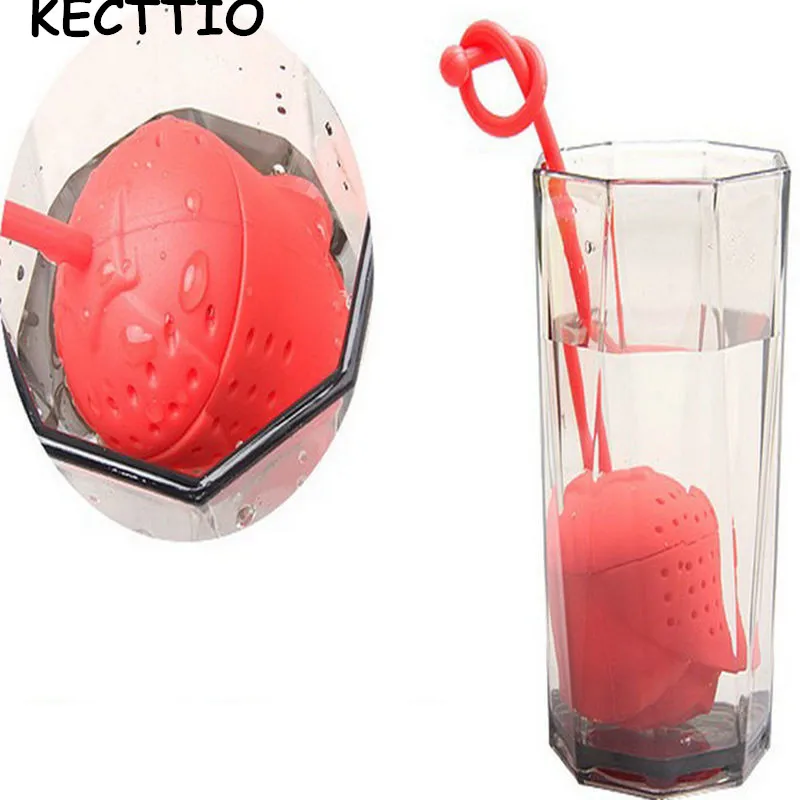 Silicone Rose Design Silicone Tea Strainer Infuser Filter Bag Teabag