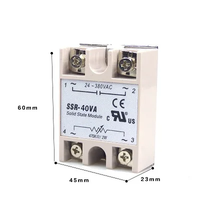 Твердотельные реле ssr-40va 40A 470-560 К Ом до 24-380 В AC ССР 40va Реле твердотельные