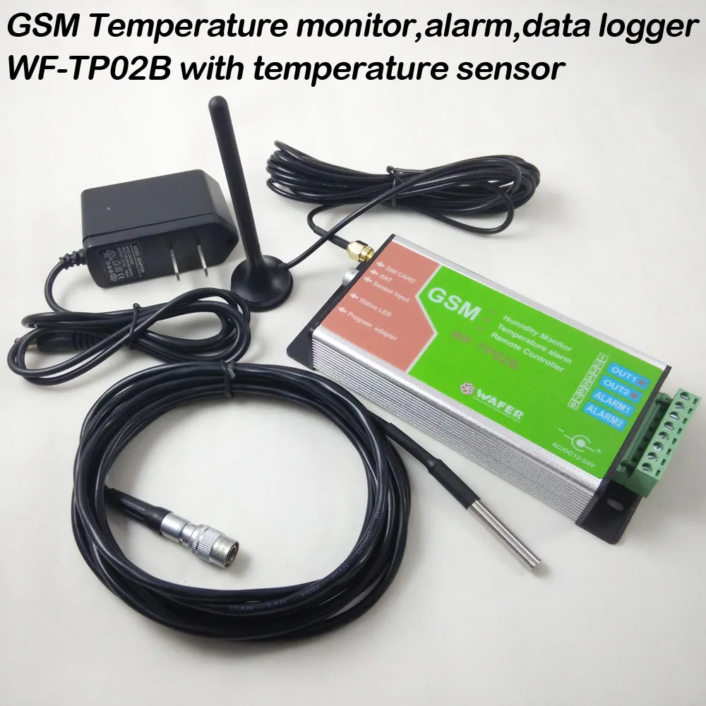 Buy Free shipping Two relay switch output and 2 alarm input GSM Temperature monitor and SMS alarm and Data logger through email