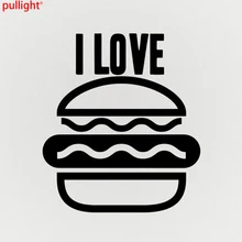 car styling I Love Burgers Funny Car Van Window Laptop Wall Bumper Vinyl Decal Sticker iron cross novelty german car van window bumper vinyl sticker decal