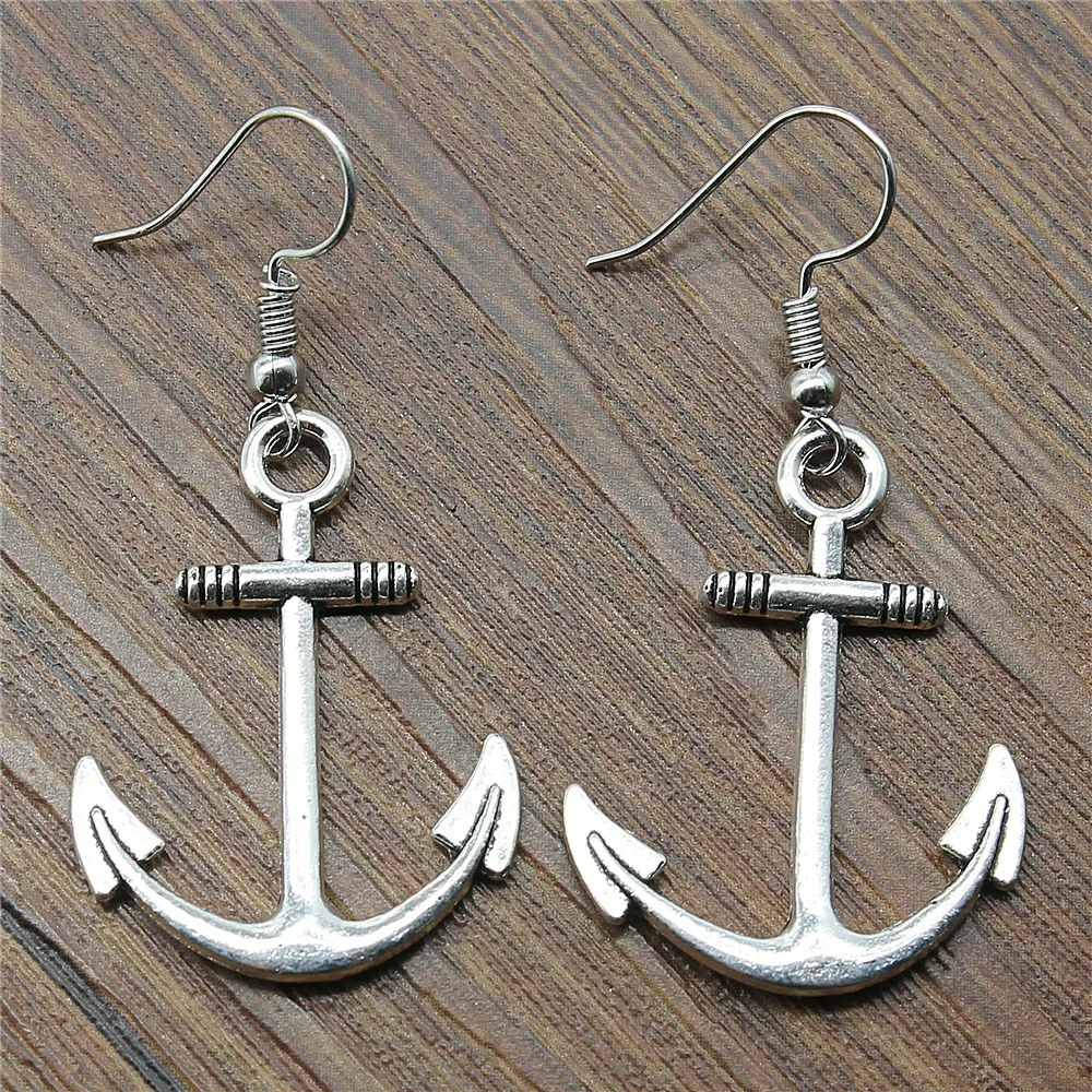 WYSIWYG Fashion Handmade Simple Design Anchor Drop Earrings Jewelry