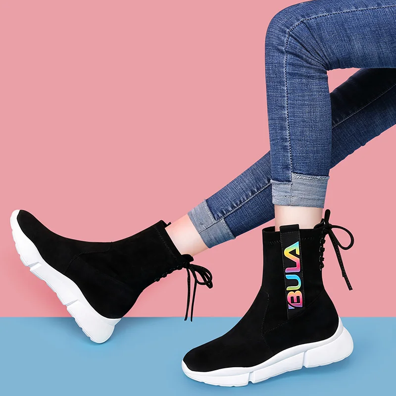 Stiefeletten Black 8425white Schwarz Frauen 8423white Kwhite 8425blac Auf Red Ferse Schuhe Black 8423black Buty Luxus Mode Martin Damskie Damen Stiefel Slip Mycoron Starke 2018 xqHIwpqtR