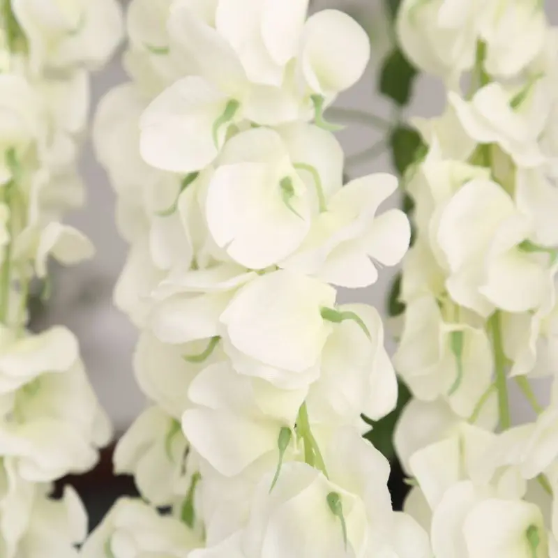 Hot Sale White Wisteria Garland Hanging Flowers For Outdoor Wedding Ceremony Decor Silk Wisteria Vine Wedding Arch Floral Decor