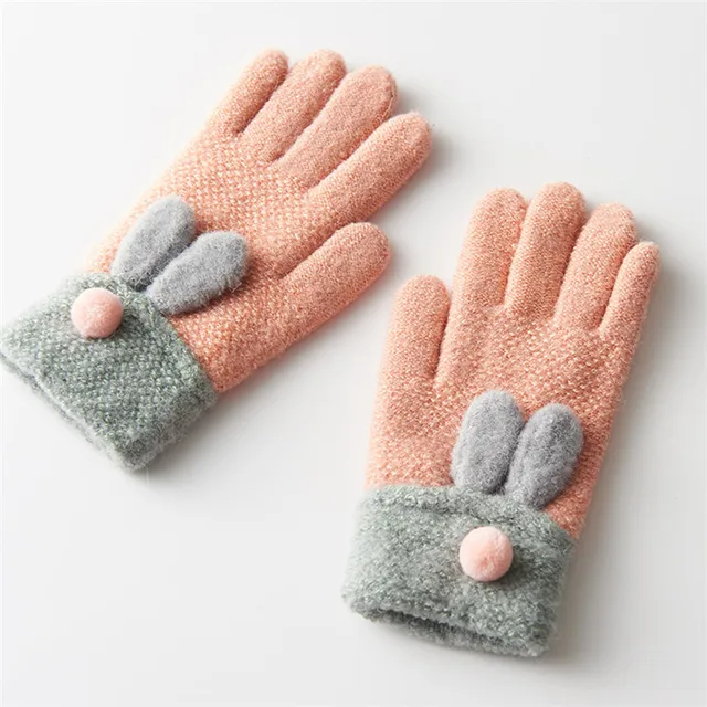Realby 7 10 Years Old Gloves Female Winter Warm Easy To Write Lovely