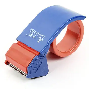 

Orange Red Blue 1.7" Width Packing Sealing Roller Tape Cutter Dispenser Gun