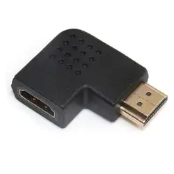 2 шт. 90 градусов по вертикали, плоским HDMI мужчин и женщин Adapter_KXL0725