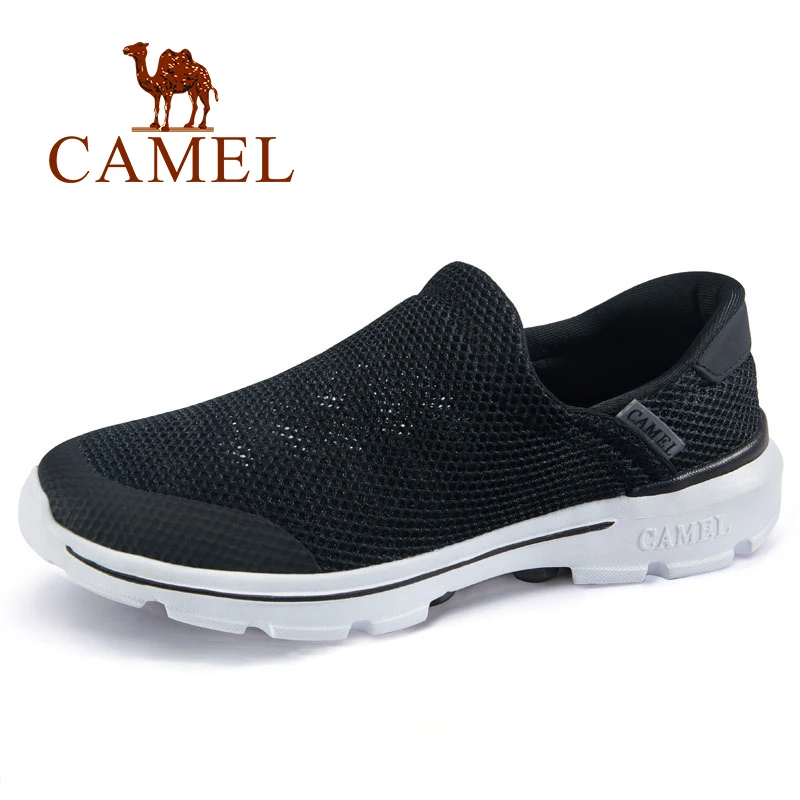CAMEL/Мужская прогулочная обувь; повседневные кроссовки; спортивная обувь; удобная спортивная обувь; светильник; белая весенняя обувь - Цвет: Black Men Shoes