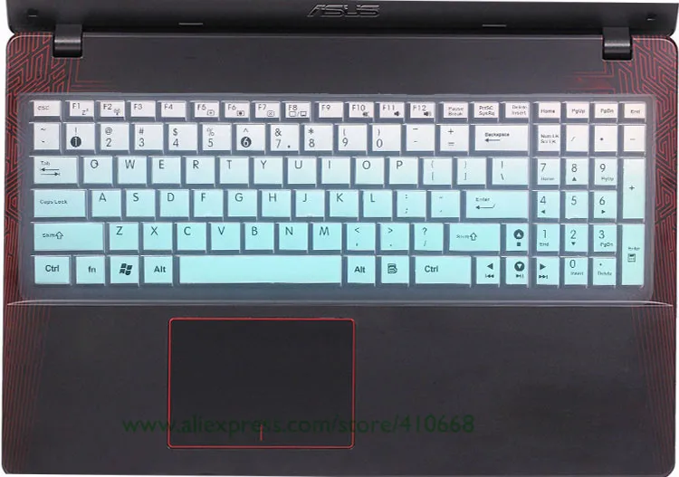 Для Asus vivobook 17 X756U X705N X756U X751L N750J FX71Pro ZX70VW A751L K751LV 755U R752L 17,3 дюймов Чехол для клавиатуры ноутбука - Цвет: Gradualskyblue