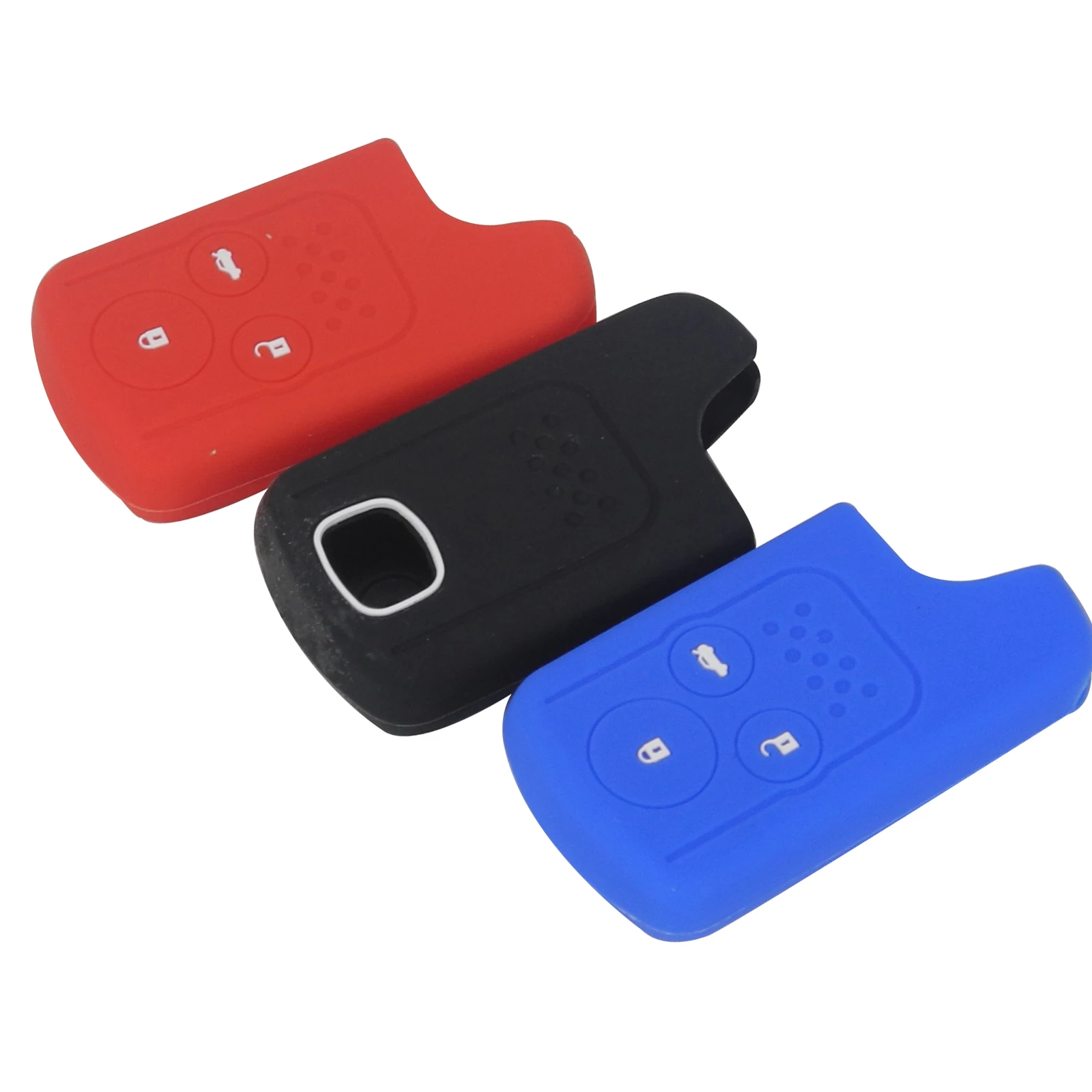 

jingyuqin 3 Buttons Remote Silicone Key Cover Case Set Stickers for Honda Accord Crv Civic 2006 2011 2013 2014 2015 Car-Styling