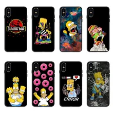 Модные Роскошные Симпсоны Черные Мягкие силиконовые ТПУ чехлы для телефонов для iPhone 11 Pro MAX 5 5S SE 6 6S Plus 7 8 Plus X10 XR XS MAX