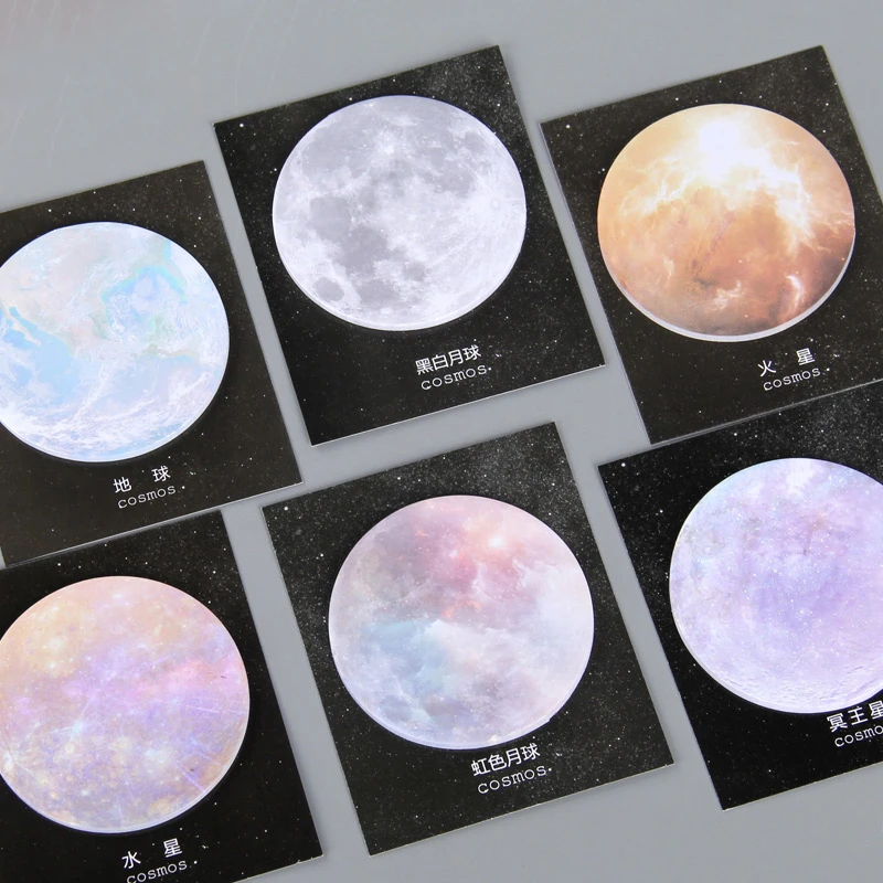 

1 Pcs 2019 Hot Sale Planet Earth Pluto Moon Mini Memo Pad N Times Sticky Notes School Supply Bookmark Label Gift Stationery