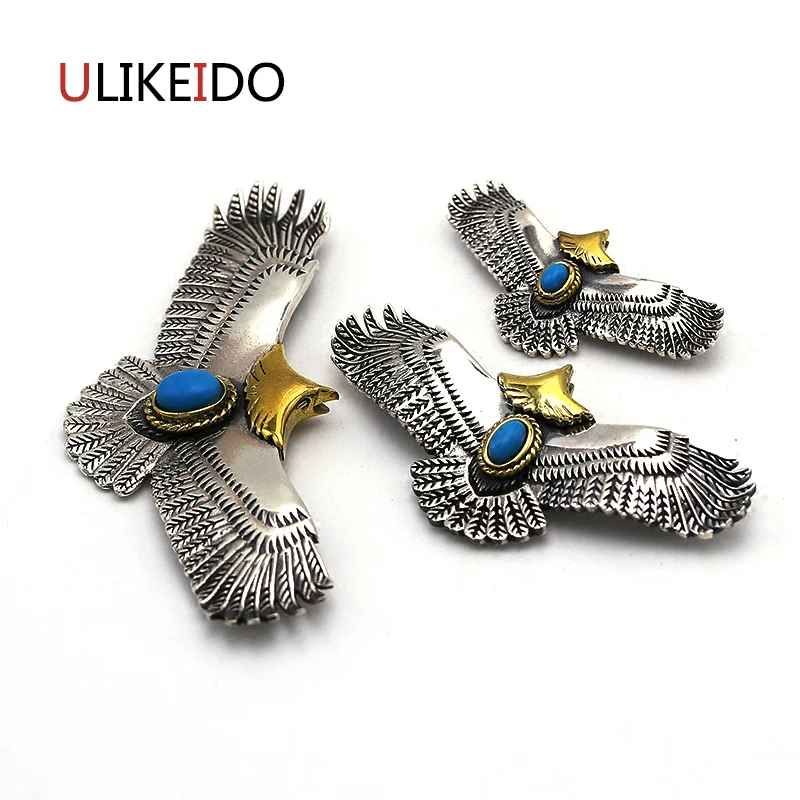 

Pure 925 Sterling Silver Jewelry Eagle Charms Pendants For Men And Women Thai Silver Birds Necklace Chain Fine Gift 659