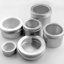 20 шт./лот 25 мл/60 мл/100 мл/150 мл/180 мл Алюминиевая баночка для крема горшок дизайн ногтей макияж блеск для губ пустые косметические металлические жестяные контейнеры
