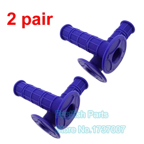 light blue handlebar grips