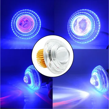 

Motorcycle Headlights Excellent led bulb lighting Motorbike fog Lights 24v 15W 6500K Round Angel Eye Headlamps auxiliary lamp