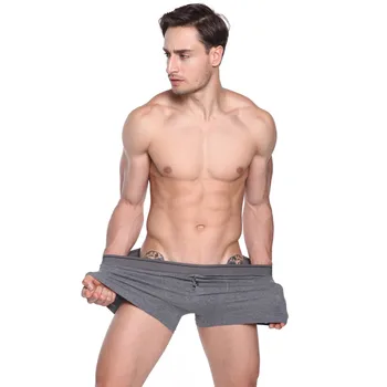 

Soft breathable Bamboo fiber Men Underwear Men's Hot Fashion Solid Colourful Comfortable 100% Cotton Underwear Plus Size Z506