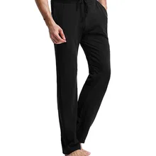 Men's Tai Chi Pants Man Modal Martial Arts Soft Drawstring Pants for Yoga Running Fitness Exercise Cotton Long Jersey Sweatpants